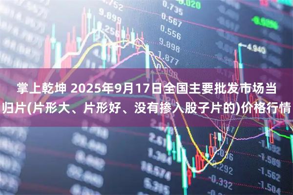 掌上乾坤 2025年9月17日全国主要批发市场当归片(片形大、片形好、没有掺入股子片的)价格行情
