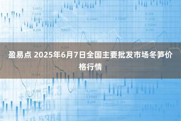 盈易点 2025年6月7日全国主要批发市场冬笋价格行情